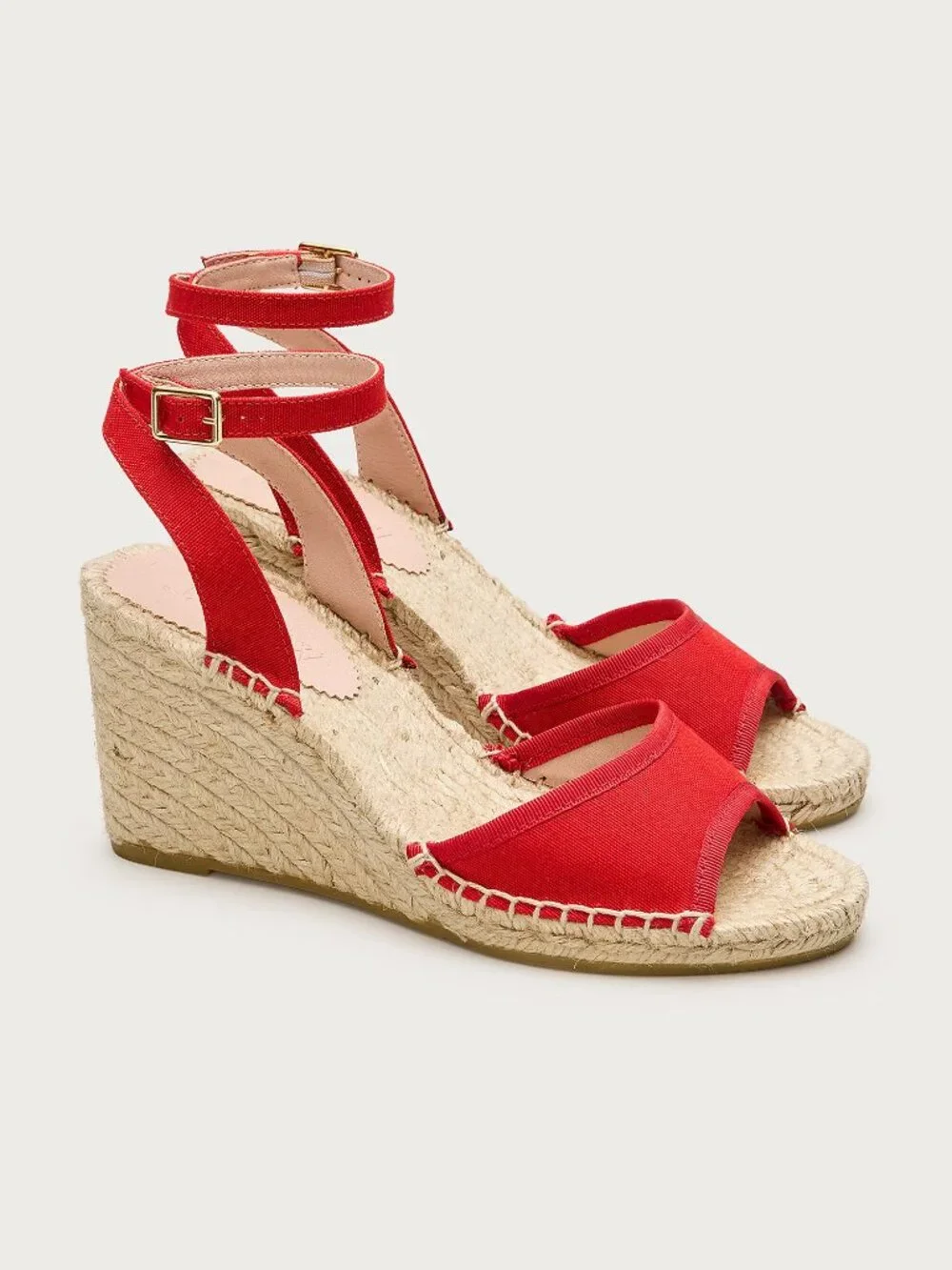J. Crew Made-in-Spain espadrille wedges with piping